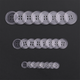 4-Hole Plastic Buttons, Clear - 100g